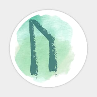 Uruz, Sky Blue Watercolor (Runes & Watercolors) Magnet